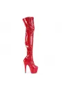 Adore Red Thigh High Platform Boots