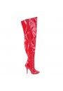 Seduce Red Patent Wide Calf Thigh High Boots