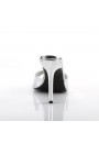 Classique Silver Faux Leather 4 Inch Mule