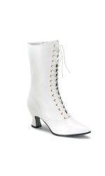 White Victorian Steampunk Ankle Boots